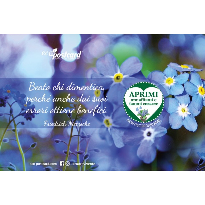 Eco-Postcard cartolina citazione Friedrich Nietzsche