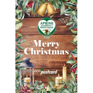 Eco-Postcard Natalizia Merry Christmas - tagete