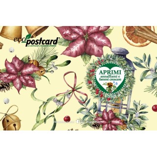 Eco-Postcard Natalizia Fiocchi - tagete