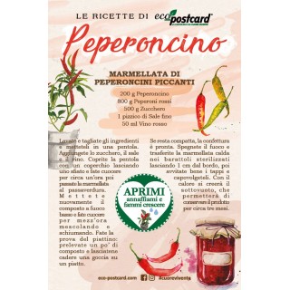Eco-Postcard con Ricetta Marmellata peperoncini piccanti