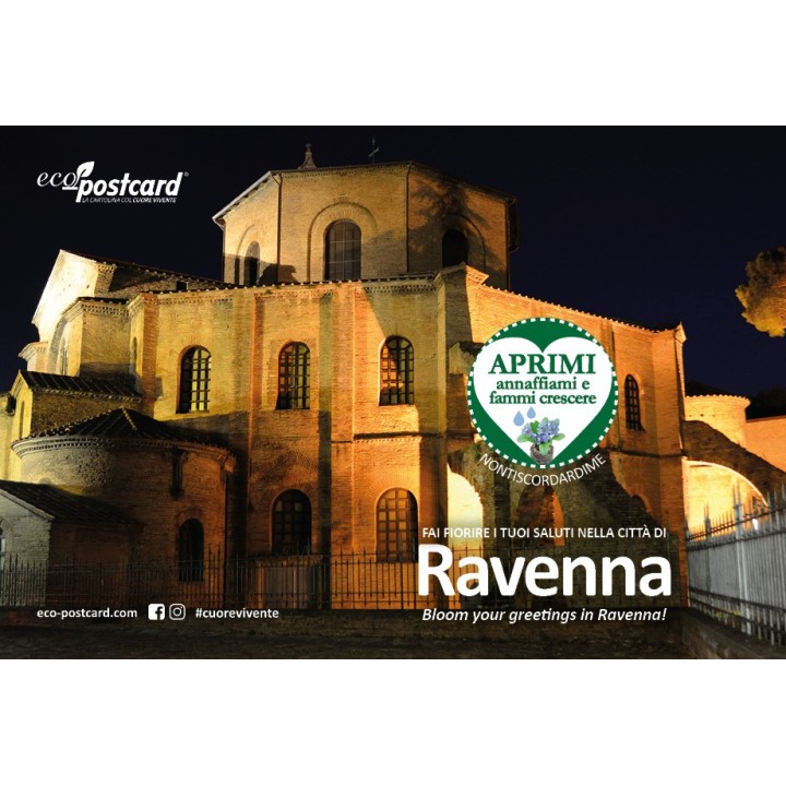 Eco-Postcard Turistica di Ravenna - Basilica di San Vitale - Nontiscordardimé