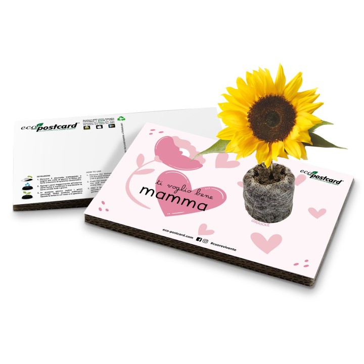 Eco-Postcard Auguri Festa della Donna Cuori