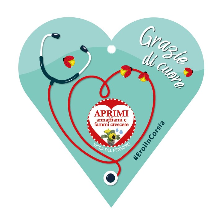 Eco-Decors Biglietto d’auguri ecologico EroiInCorsia – Viola del pensiero