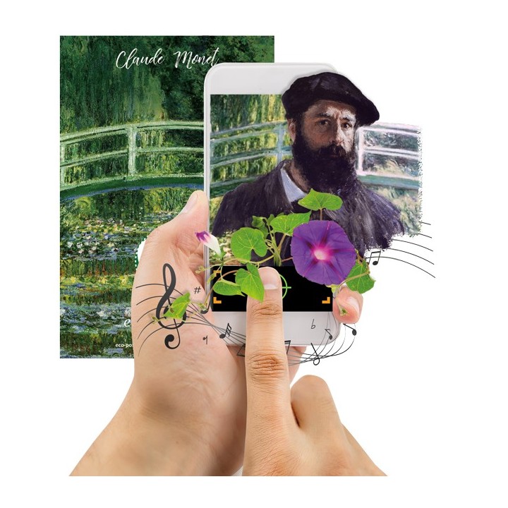 Eco-Postcard cartolina artistica Girasoli Van Gogh con Realtà Aumentata