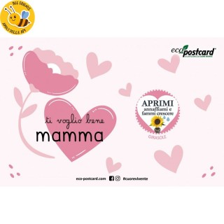 Eco-Postcard Auguri Festa della Donna Cuori