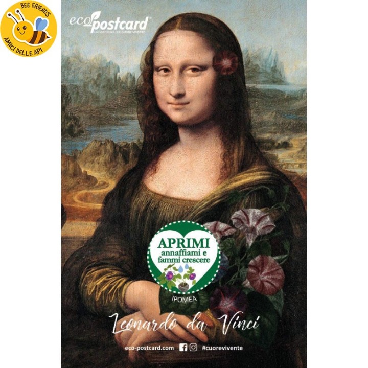 Eco-Postcard Artistica - Monna Lisa con Realtà Aumentata