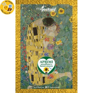 Eco-Postcard cartolina artistica Girasoli Van Gogh con Realtà Aumentata| Fronte