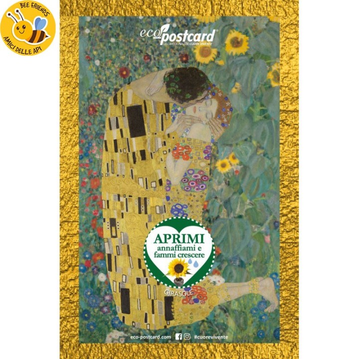 Eco-Postcard cartolina artistica Girasoli Van Gogh con Realtà Aumentata| Fronte