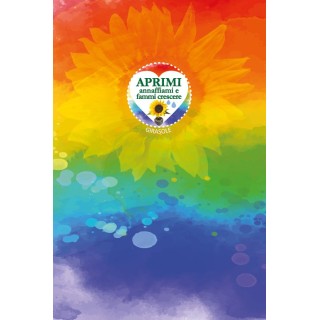 Eco-Postcard Arcobaleno ad Acquerello Girasole LGBT