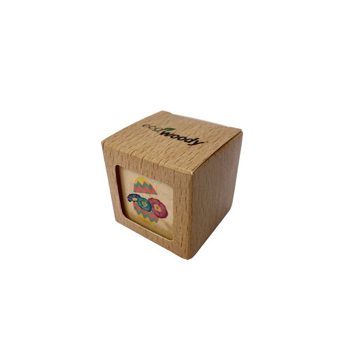 Eco-Woody cubo di legno con semi di Ipomea