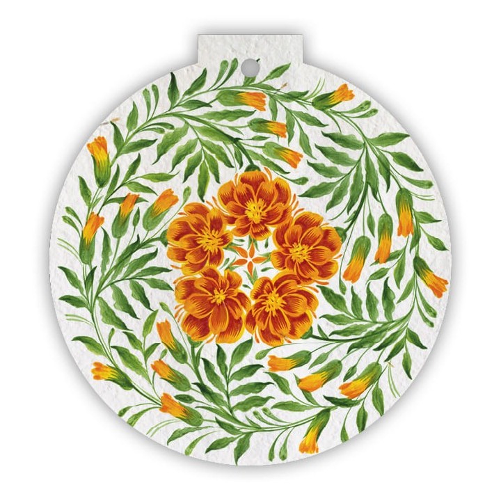 ECOCARD addobbo natalizio in carta piantabile con semi TAGETE