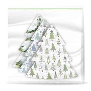 Eco-Card Kit addobbi natalizi piantabili 3 soggetti a forma di abete - fiori misti