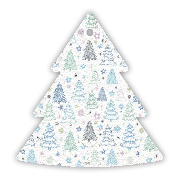 Eco-Card Kit addobbi natalizi piantabili 3 soggetti a forma di abete - fiori misti