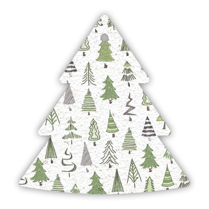 Eco-Card Kit addobbi natalizi piantabili 3 soggetti a forma di abete - fiori misti