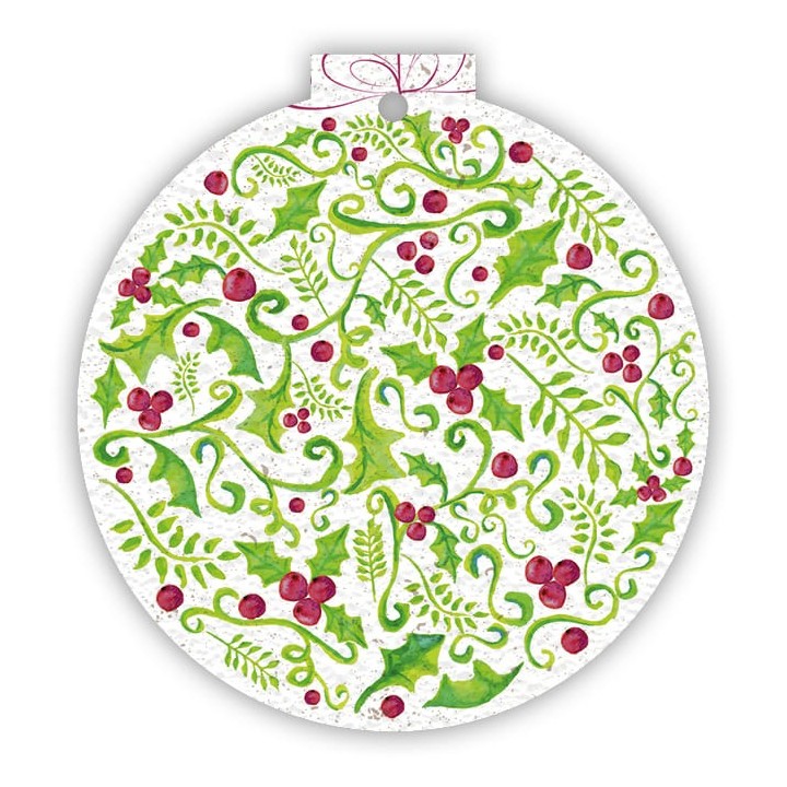 Eco-Card Kit palline natalizie piantabili 3 soggetti texture - fiori misti