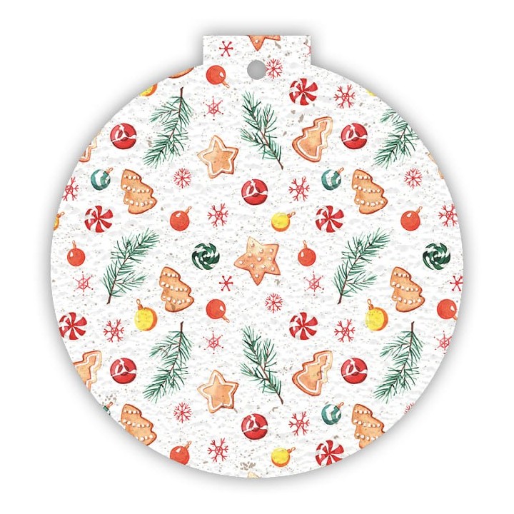 Eco-Card Kit palline natalizie piantabili 3 soggetti texture - fiori misti