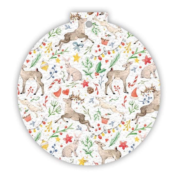 Eco-Card Kit palline natalizie piantabili Eco-Card 3 soggetti classici - fiori misti