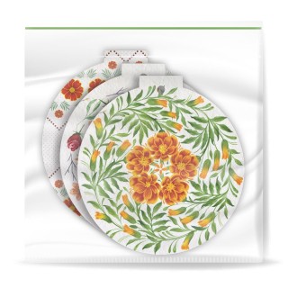 Eco-Card Kit palline natalizie piantabili 3 soggetti a tema tagete - semi tagete