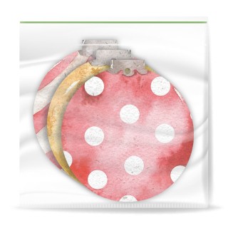 Eco-Card Kit palline natalizie piantabili 3 soggetti pois, stelle, strisce - fiori misti