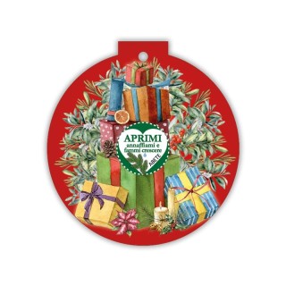 Pallina Natalizia ecologica Eco-Decors con illustrazione regali