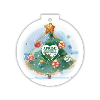 Pallina Natalizia ecologica Eco-Decors con illustrazione regali