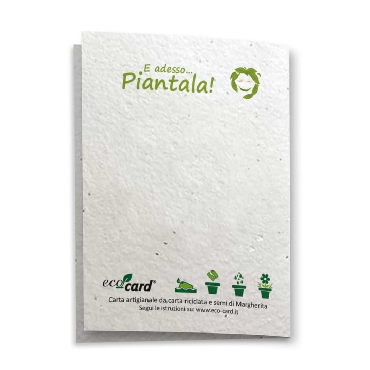 ECO-CARD Biglietto Congratulazioni in carta piantabile con MARGHERITA