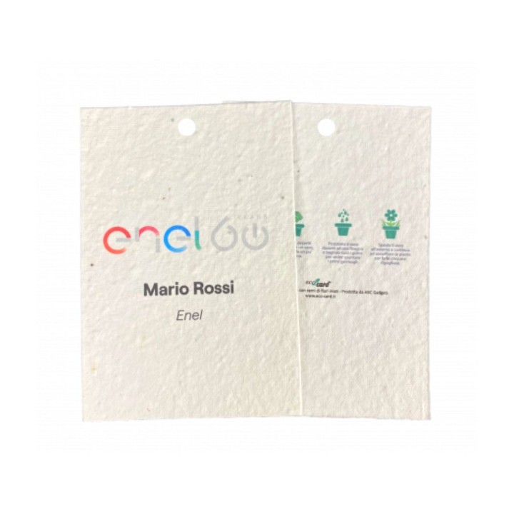 Badge e pass ecologici in carta piantabile f.to 10x15