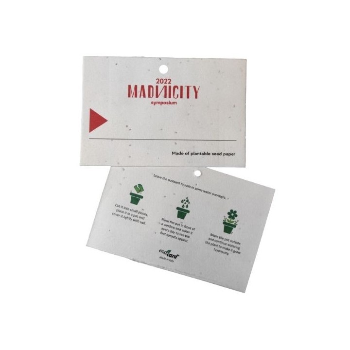 Badge e pass ecologici in carta piantabile f.to 10x15