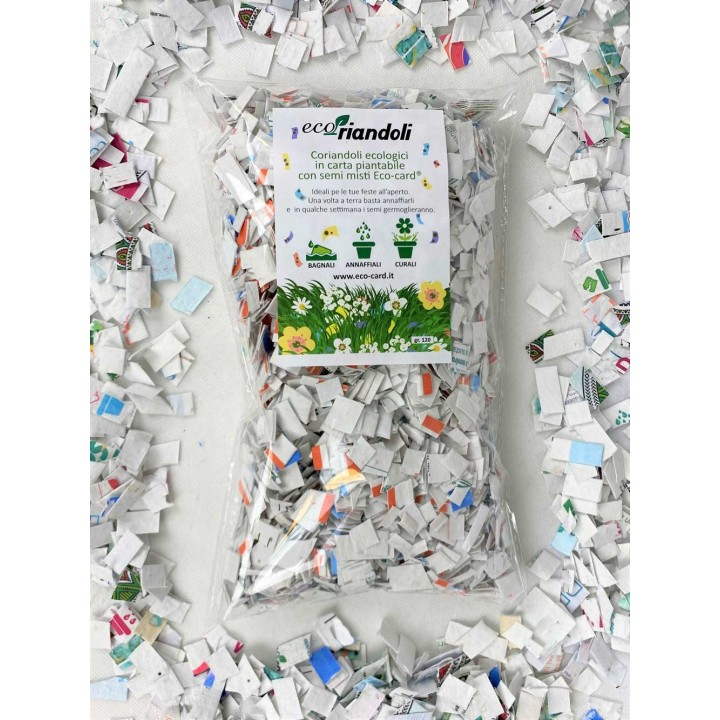 ECORIANDOLI coriandoli ecologici e sostenibili in carta piantabile con semi di fiori misti