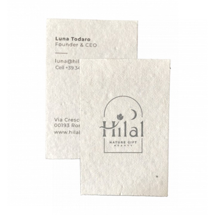 Biglietti da visita piantabili in carta semi