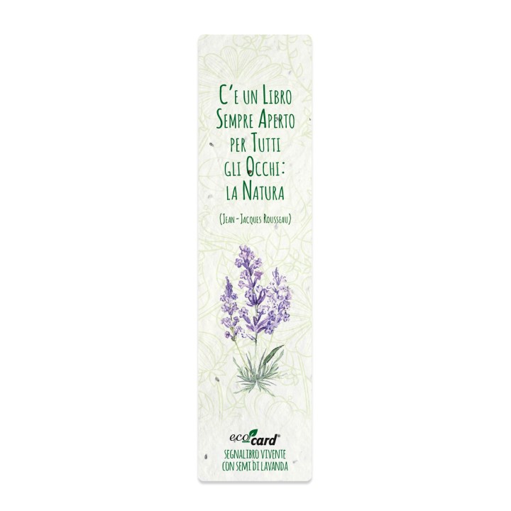 ECO-CARD segnalibro che germoglia piantabile con semi di LAVANDA