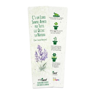 ECO-CARD segnalibro che germoglia piantabile con semi di LAVANDA