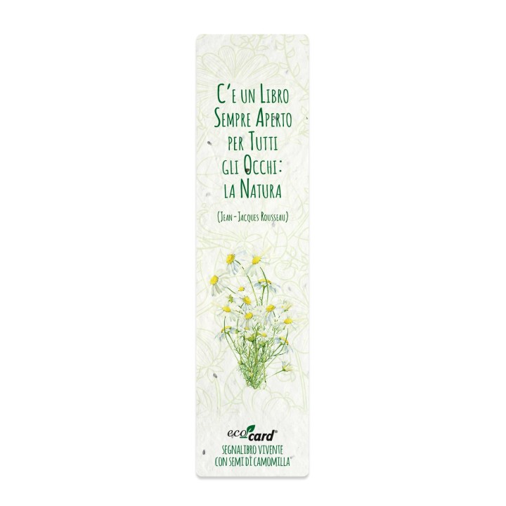 ECO-CARD segnalibro che germoglia piantabile MARGHERITA (5,5x21 cm)