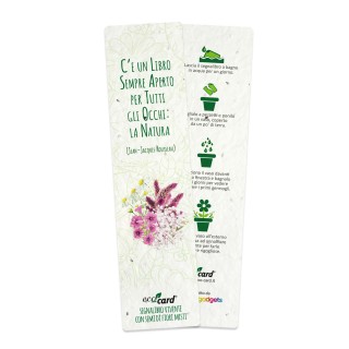 ECO-CARD segnalibro che germoglia piantabile con semi di FIORI MISTI