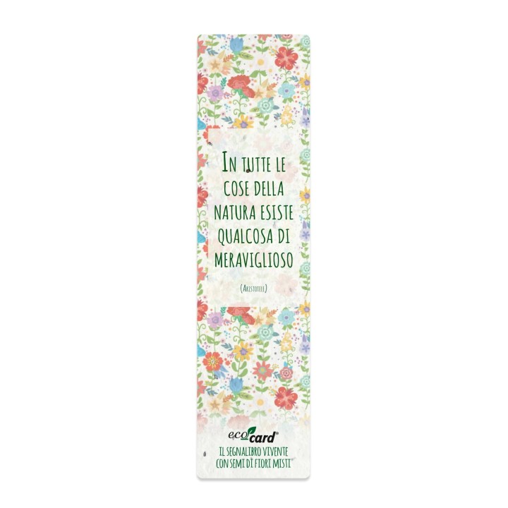 ECO-CARD segnalibro che germoglia piantabile con semi di FIORI MISTI