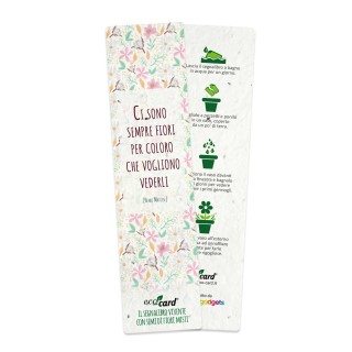 ECO-CARD segnalibro che germoglia piantabile con semi di FIORI MISTI