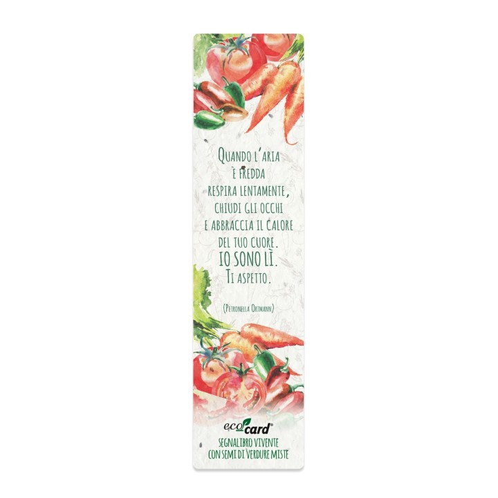 ECO-CARD segnalibro che germoglia piantabile con semi di Verdure Miste