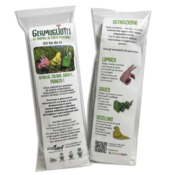 GERMOGLOTTI animali piantabili in carta con semi fai da te