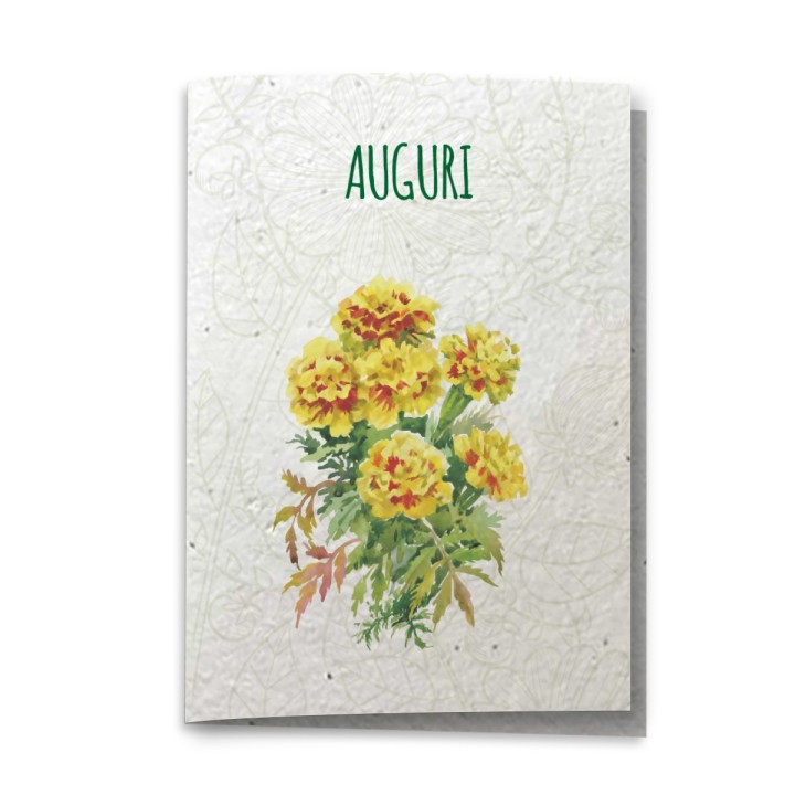 ECO-CARD Biglietto Congratulazioni in carta piantabile con TAGETE