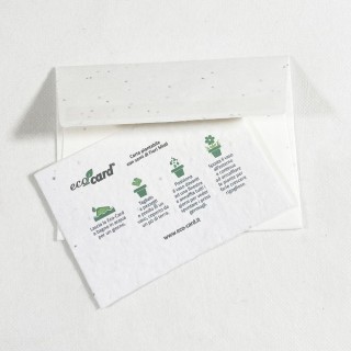 ECO-CARD busta  biglietto piantabile con semi per fiorai
