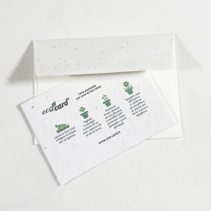 ECO-CARD busta  biglietto piantabile con semi per fiorai