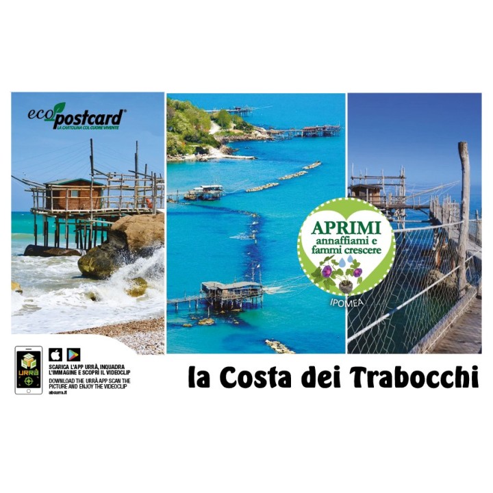 Eco-Postcard cartolina souvenir Costa dei Trabocchi