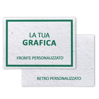 ECO-CARD cartolina piantabile con semi a scelta personalizzata fronte e retro