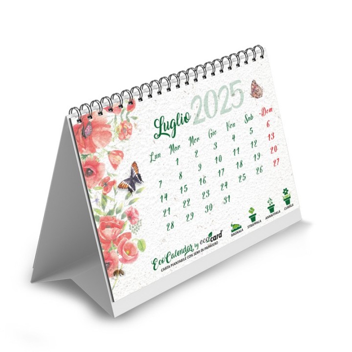 Eco-Calendar 2025 calendario ecologico in carta piantabile - semi misti per ogni pagina