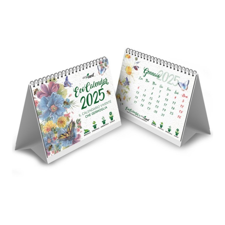 Eco-Calendar 2025 calendario ecologico in carta piantabile - semi misti per ogni pagina