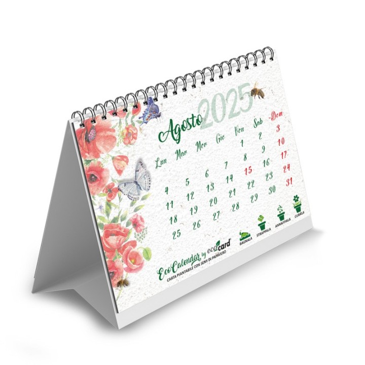 Eco-Calendar 2025 calendario ecologico in carta piantabile - semi misti per ogni pagina