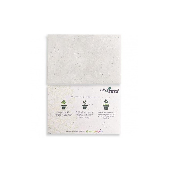 Cartolina A6 biodegradabile piantabile fiori misti