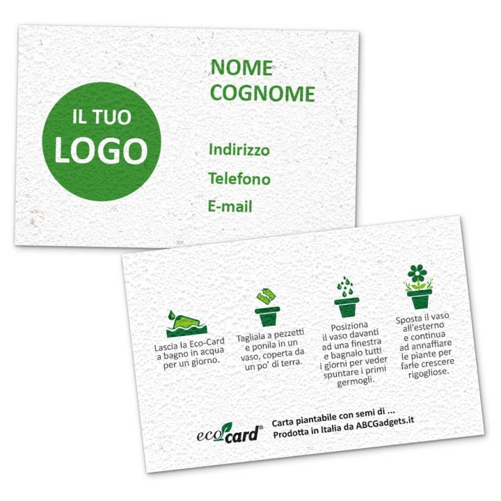 Biglietti da visita piantabili in carta semi