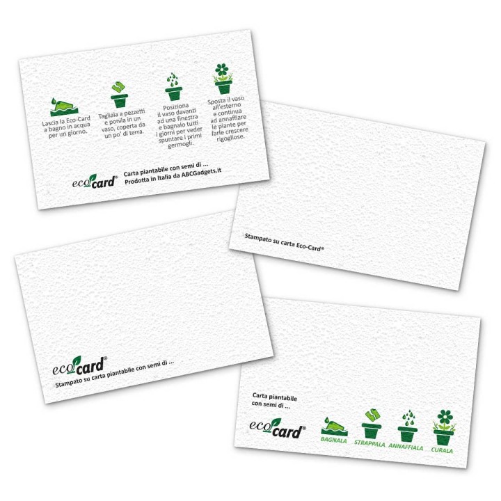 Biglietti da visita piantabili in carta semi