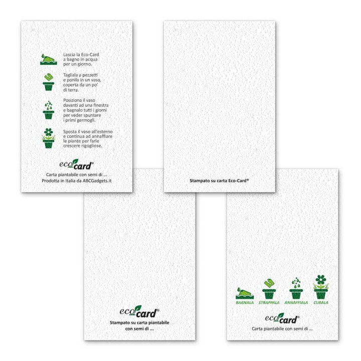 Biglietti da visita piantabili in carta semi